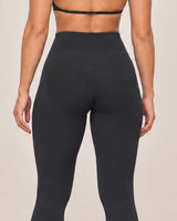 By Shybani Contour Halter Set in Black — rear waistband detail