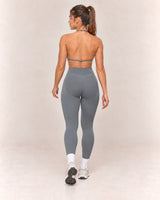 By Shybani Contour Halter Set in Dark Grey — rear step