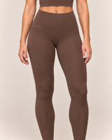 By Shybani Core High-Waist Leggings in Brown — front detail
