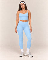 By Shybani Core High-Waist Leggings in Sky Blue — front