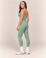 By Shybani Core Square-Neck Crop Top in Green — side