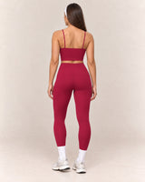 By Shybani Core Square-Neck Crop Top in Red — back