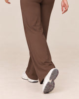 Cross-Back Flare Set in Brown — flare detail