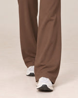By Shybani Flow Wide-Leg Set in Brown — lower-leg and hem detail