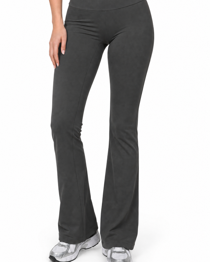 Sculpt Straight-Leg Leggings in charcoal — front view