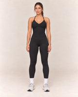By Shybani Halter Tank Top in Black — full outfit