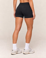 Shybani High-Waist Studio Shorts in Black — back