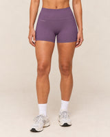 Shybani High-Waist Studio Shorts in Light Purple — front