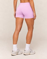 Shybani High-Waist Studio Shorts in Pink — back