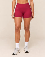 Shybani High-Waist Studio Shorts in Red — front