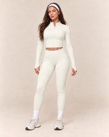 Long-Sleeve Jogger Set in Ivory — front