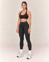 By Shybani Scoop-Neck Halter Bra in Black — front three-quarter