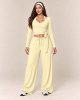 Wrap Lounge Set in Butter Yellow — front