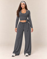 Wrap Lounge Set in Charcoal — front
