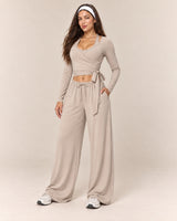 Wrap Lounge Set in Stone — front three quarter